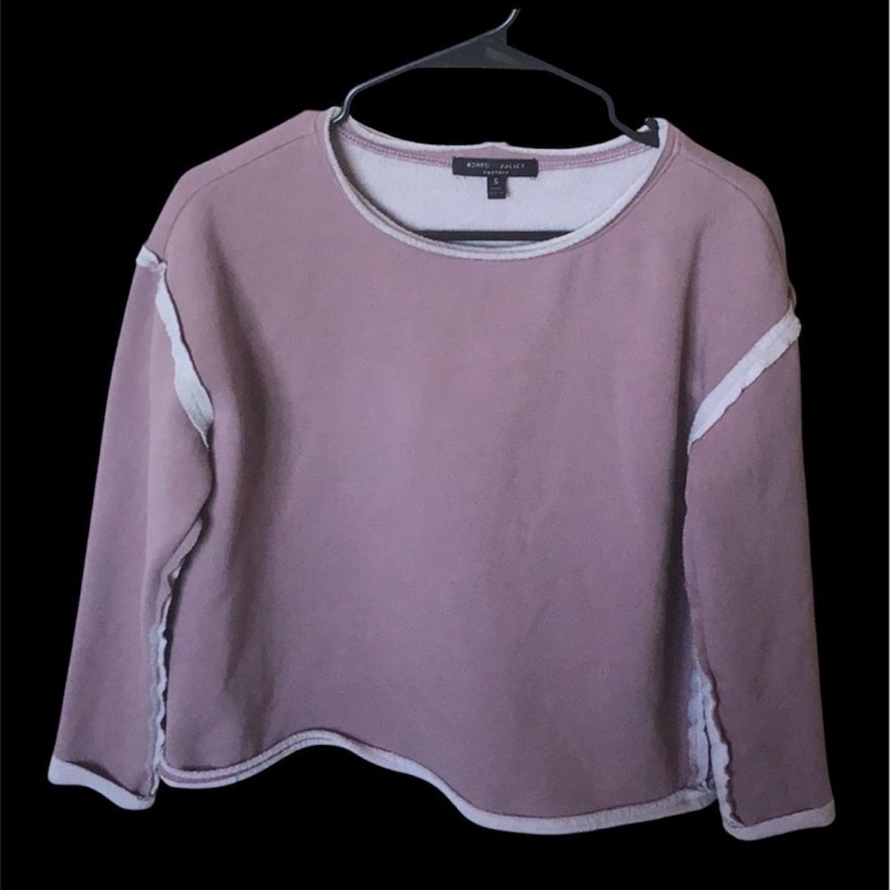 Romeo & Juliet- Boxy Crew Sweatshirt Raw Hemmed Small